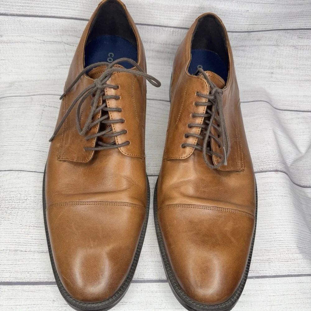 Cole Haan‎ Tan Leather Classic Captoe Oxford Dress Shoes Men's Size 12M C34138